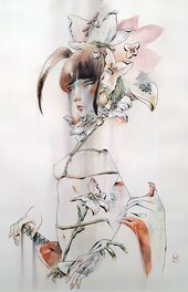 Chuma Hill - Femme samourai - Illustration originale