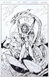 Joe Phillips - Wildstorm Swimsuit '97 #1 p25 : Strong suit - Illustration originale