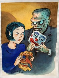 Richard Sala - Richard Sala - Peculia - The unmasking - Original Illustration