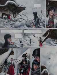 Saverio Tenuta - La légende  des nuées écarlates tome 3 page 38 - Planche originale