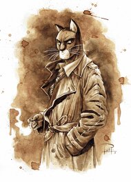 Juapi - Blacksad (d'apres Guarnido) - Original Illustration