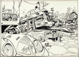 Willem Vleeschouwer - Camping - Illustration originale