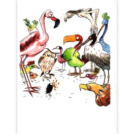 Illustration originale - Pourquoi le perroquet parle-t-il ?