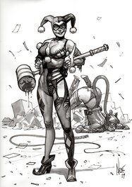 Ignacio Noé - Harley Quinn vs. Catwoman - Planche originale