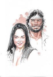 Apri Kusbiantoro - Father and Daughter - Original Illustration