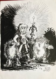 Philippe Luguy - Percevan et les gnomes - Illustration originale