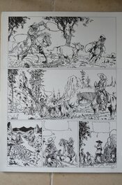 Tiburce Oger - La piste des ombres tome 1 planche 26 - Planche originale