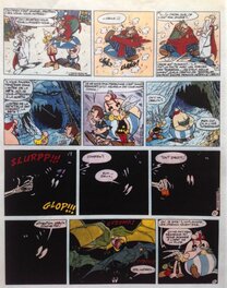 La Page Telle que Publiée dans La BD Publicitaire CHEVRON en 1976 Pour Les 12 Travaux D'Astérix .