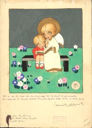 Jeanne Hebbelynck - Religious artwork , made for publisher 'Kunst Adelt' - Original Illustration
