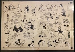 Yves Rodier - Planche tintin de page de garde - Planche originale