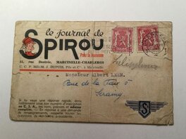 Jean Doisy - 05 a / Année 1943 / Carte du C.S.A. Club Aviation Spirou, signée par Jean DOISY. - Original art