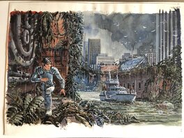 Jean-Claude Mézières - Valerian - NEW YORK - Original Illustration