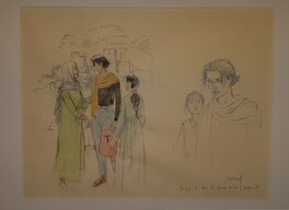 André Juillard - Léna et les 3 femmes - Original art