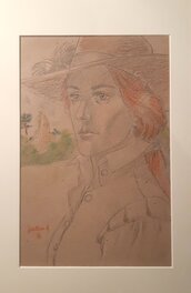 André Juillard - Portrait d'Ariane de Troïl - Illustration originale