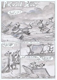 Ptiluc - Pacush Blues - planche 1 un de un histoire courte pour Magasin Moto (Pave N32?) - Comic Strip