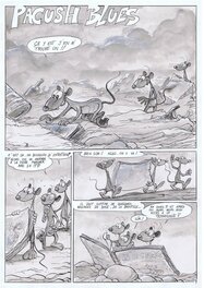 Ptiluc - Pacush Blues - planche 1 un de un histoire courte pour Magasin Moto (Pave N32?) - Planche originale