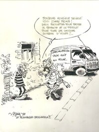 Stéphane Dizier - Dessin pour collectif  hommage a Paul Deliege - Original Illustration