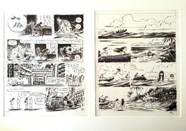 Pierre-Henry Gomont - Double planche 60 et 61 de Malaterre - Planche originale