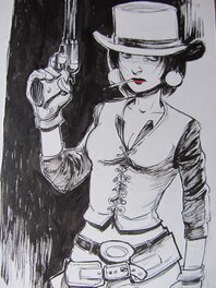 Guillaume Poux - Western - Illustration originale