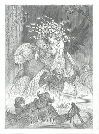 Régis Moulun - Méduse - Illustration originale