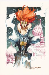 Azpiri - Black Widow by Alfonso Azpiri - Original Illustration