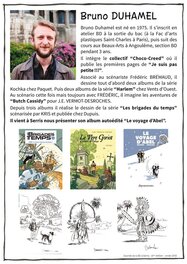 Dédicace reprise dans la présentation de l'auteur aux Journées de la BD à Serris 2015 Dédicace reprise dans la présentation de l'auteur aux Journées de la BD à Serris 2015