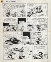 Pierre Seron - Les petits hommes - l'oeil du cyclope pl 42 - Planche originale