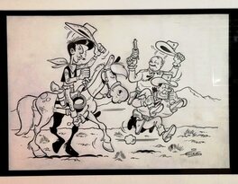 Eric de Rop - Hommage à Lucky Luke par Eric De Rop - Original Illustration