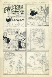 Paul Fung Jr. - Blondie starring "Dagwood" - Full penciled story - Œuvre originale