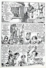 Eugène Gire - Le messager du roi Henri, page de fin - Parution dans Brik n°79 (Mon journal) - Planche originale