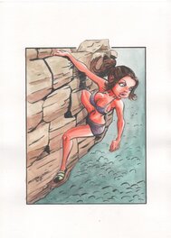 Ed van der Linden - Inktober day 27 - Climb - Illustration originale