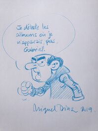 Dédicace de Diaz dans Le schtroumpfeur de bijoux (tome 17)