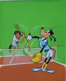 Studios Disney - Dingo vs Yannick Noah - Illustration originale