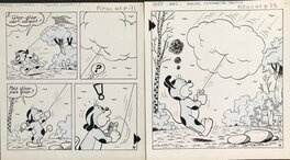 André Schwartz - Pifou n° 41 pl 71 et 73 - Planche originale