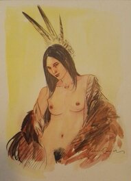 Marc-Renier - Black Hills - Indienne - Original Illustration