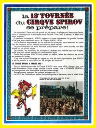 Publicité pour le Cirque Spirou parue dans le Journal de Spirou. Publicité pour le Cirque Spirou parue dans le Journal de Spirou.