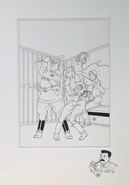 In passe partout with original drawing In passe partout with original drawing