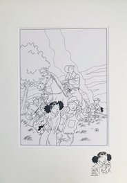 In passe partout with original drawing In passe partout with original drawing