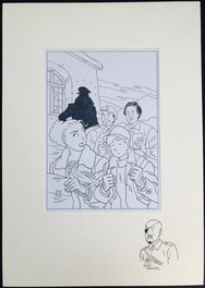 In passe partout with original drawing In passe partout with original drawing