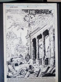 Rich Buckler - Human torch splash page - Planche originale