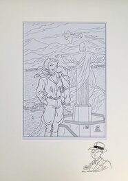 In passe partout with original drawing In passe partout with original drawing