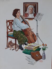 Peter Glay - Violoncelliste Orleans - Planche originale