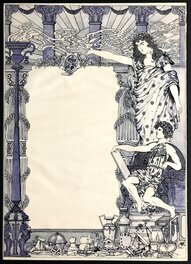 Edgar Pierre Jacobs - Original artwork for an affiche 'l'Artiste et sa Muse' - Illustration originale