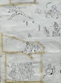 Verso side original sketches