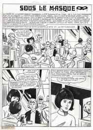 unknown - Sous le masque - Schoolgirls, parution dans Clapotis 70 (Aredit), auteur inconnu - Planche originale