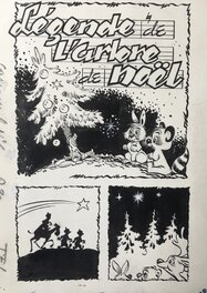 Claude Marin - La légende de l’arbre de Noël . - Original Illustration
