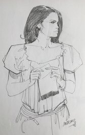 Gilles Mezzomo - Jeune femme - Original Illustration