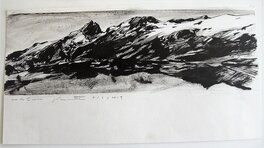 Jean-Marc Rochette - Vue des Ecrins, Que la montagne est belle ! - Original Illustration