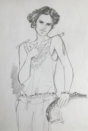 Gilles Mezzomo - Jeune femme - Original Illustration