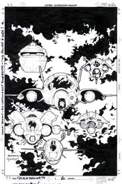 Stuart Immonen - Shockrockets #6 cover - Planche originale